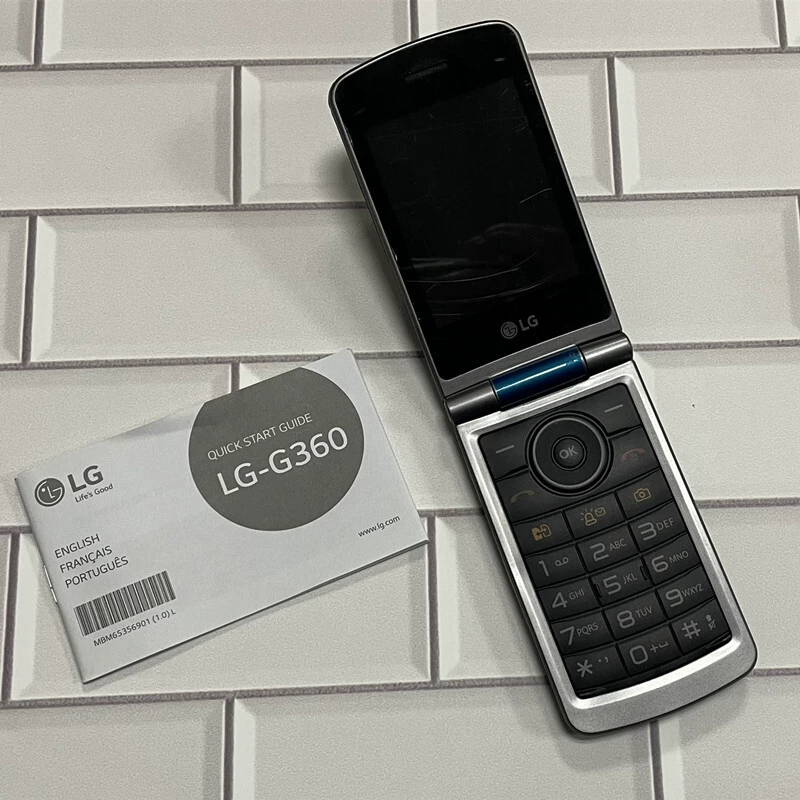 Складной телефон (LG) G360, простой раскладной телефон для пожилых, большая клавиатура, черный/красный