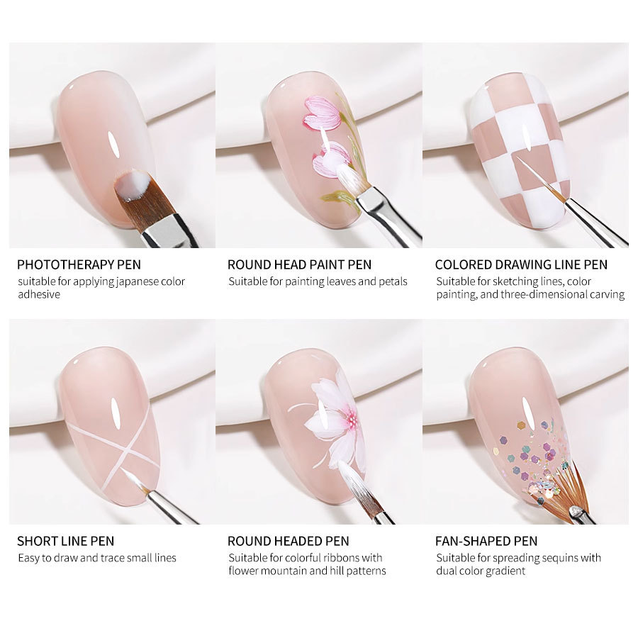 Nail art pen suit tool brush suit carving pen blooming brush drawing nail polish pen phototherapy pen nail art shop