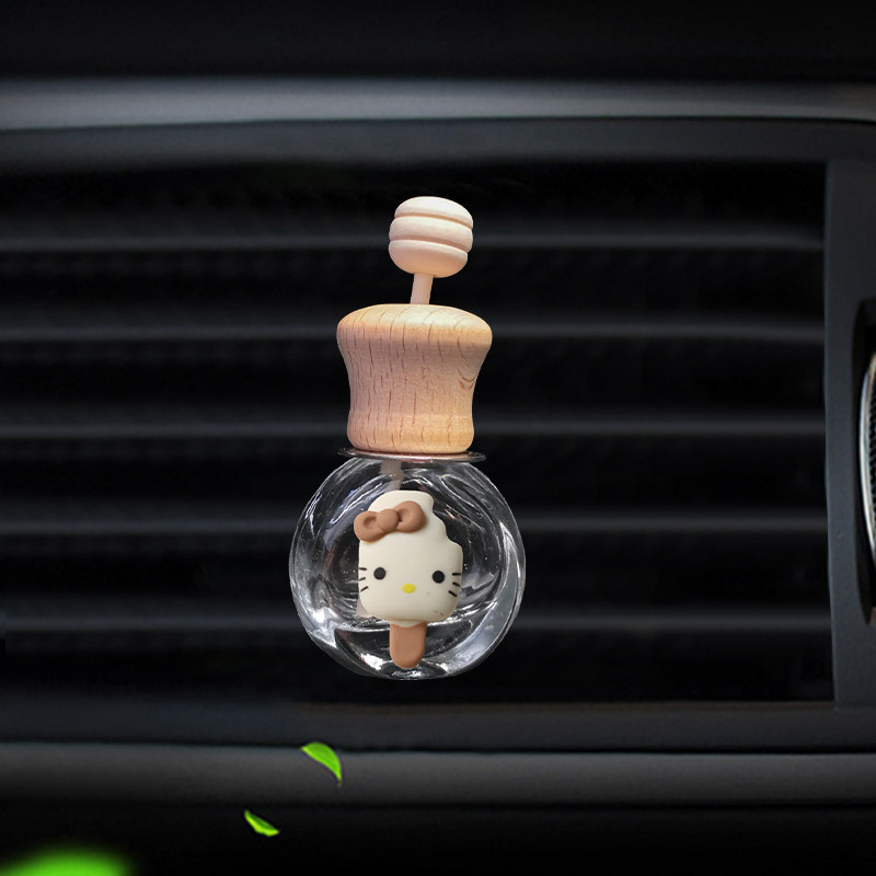 Botella de perfume de salida de aire de cartón de leche roja en línea creativa adorable adornos de perfume de automóvil accesorios de automóvil