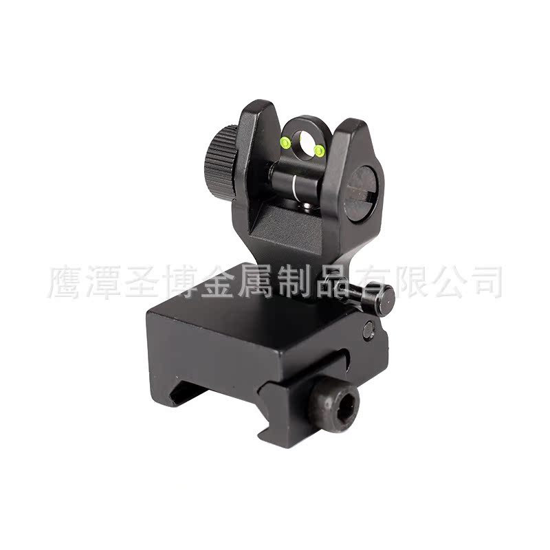 机械瞄金属准星折叠机瞄前后照门套装光纤瞄准前红后绿Iron Sight-阿里巴巴