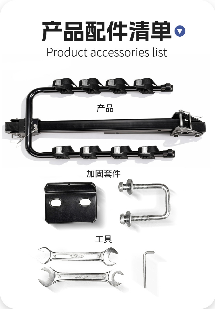 Bicycle Rack Car Rear Mount Bicycle Trunk Rack Rear Rack Frame Suspension Rack Mountain Bike