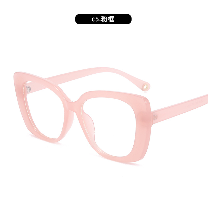 Selección de comercio exterior de moda montura de ojo de gato gafas anti-luz azul montura grande modelo de celebridad de Internet marco de gafas personalizado ventas directas de fábrica