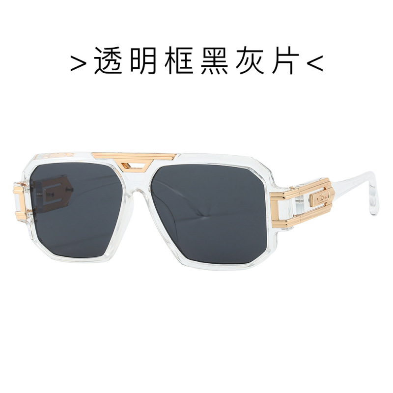 男性用の新しいスクエアフレームのファッショナブルなサングラス、女性用のハイエンドのクロスボーダー外国貿易トレンドのレトロなサングラス、ストリート写真撮影用の多用途メガネ|undefined
