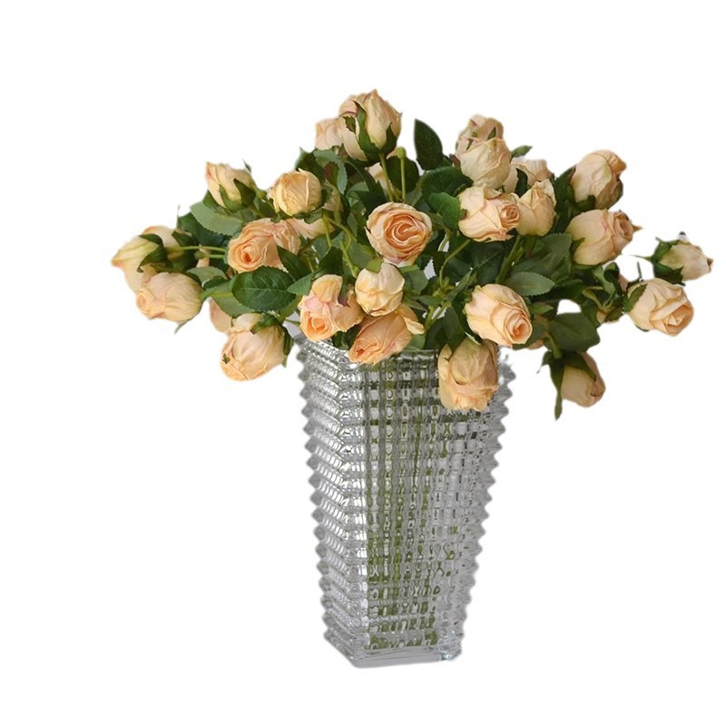 Flores de simulación 7 flores de rosa de borde focal, ramo de flores de mermelada de ciruela, decoración de boda, paisaje, diseño de fotografía, props, flores falsas