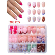 L 13653 Shiny solid press on nails ���洿ɫ�����׿羳��