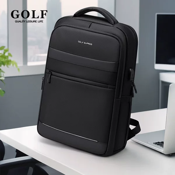 GOLF Backpack Men's New Large Capacity 16-inch Computer Backpack Business Travel Commuter Simple Schoolbag