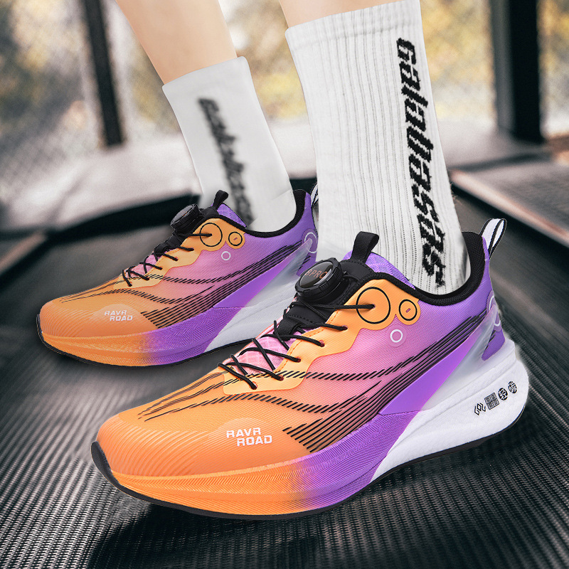 Nuevo conejo rojo 8pro botón giratorio zapatos de carrera para hombres de verano estudiantes deportivos profesionales almohadilla de carbono zapatos de carrera