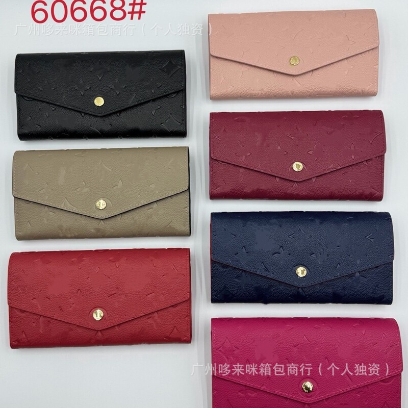 Lujia Cross-Border E-Commerce Embossed Wallet European and American Fashion Simple Long Card Holder Wallet Coin Purse Hot-Selling Factory Direct Sale Lujia Cross-Border E-Commerce Embossed Wallet European and American Fashion Simple Long Card Holder Wallet Coin Purse Hot-Selling Factory Direct Sale