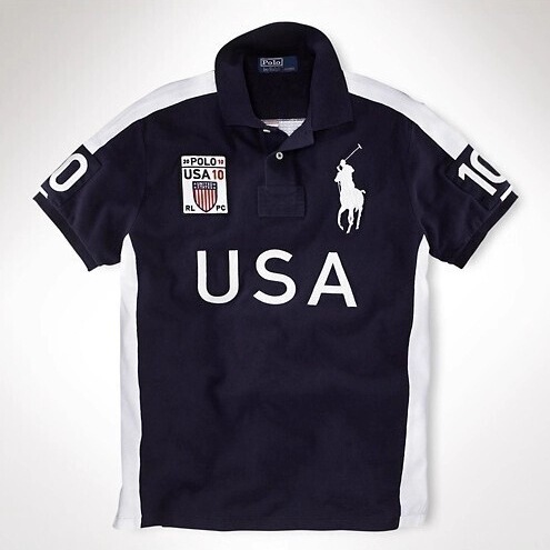 Summer polo shirt, men's Malaysian logo embroidery, national lapel casual loose large size shirt, cotton