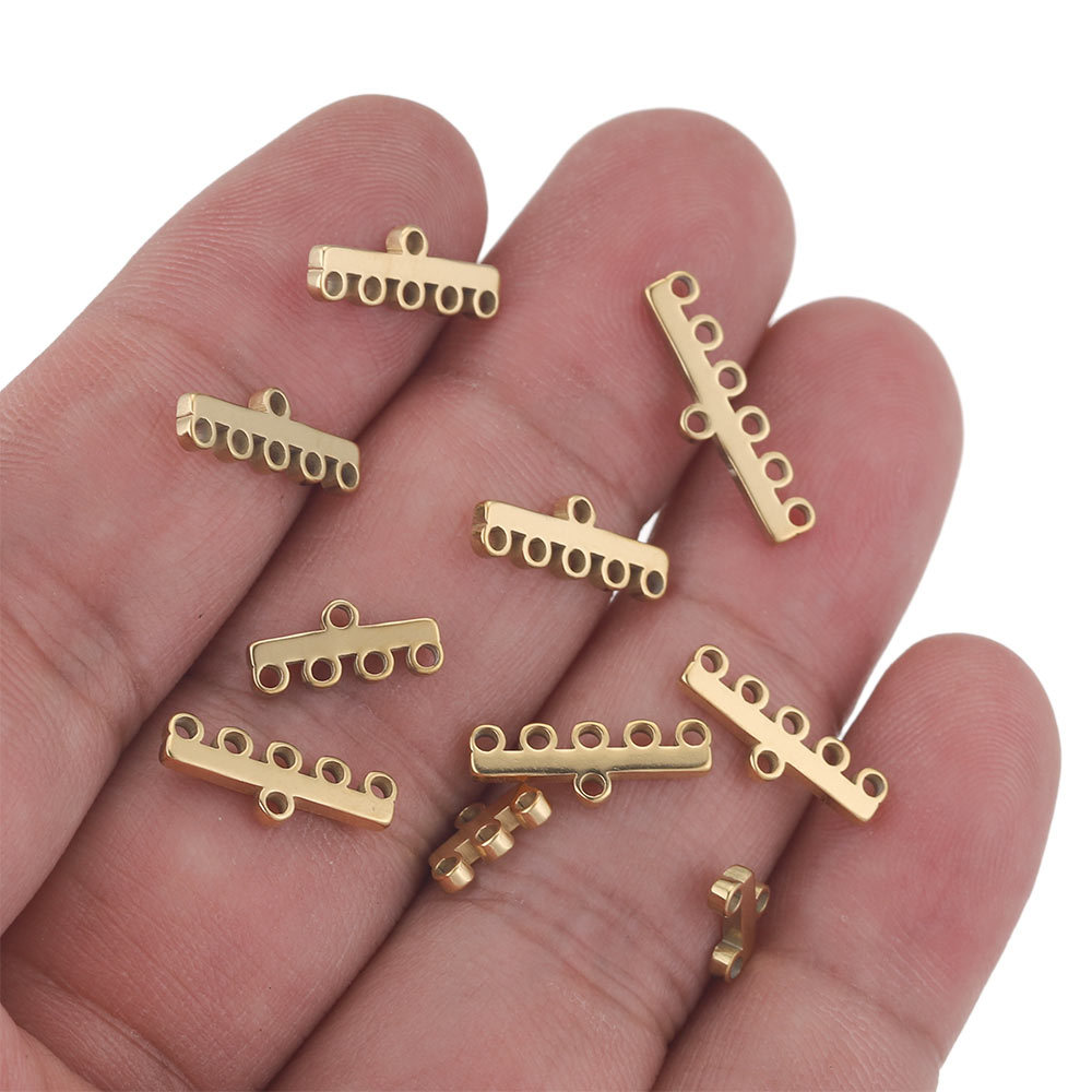 304 Stainless Steel Material 20 PCS/Package 304 Stainless Steel Geometric Round Jewelry Buckle