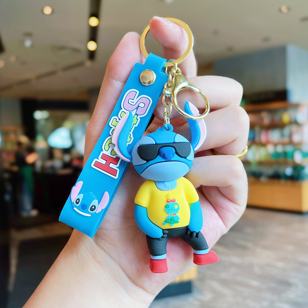 Dibujos animados anime Stitch serie llavero muñeca bolso colgante hebilla llavero transfronterizo pequeño regalo al por mayor