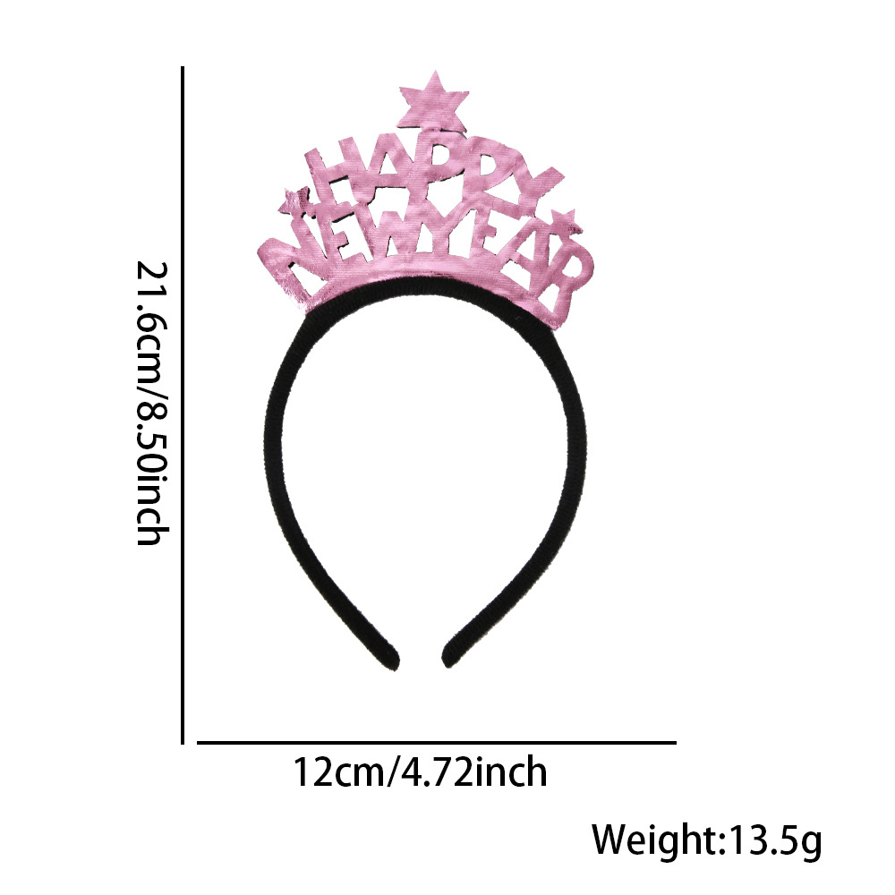Diadema de Año Nuevo 2026, decoración para fiesta temática de Nochevieja, FELIZ AÑO NUEVO, diadema navideña de Año Nuevo para disfraces
