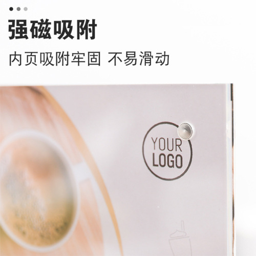 Beech table card acrylic strong magnetic desktop stand wooden price tag office display card meal card price list table sign