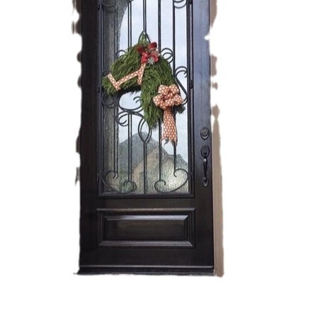 En stock Cruz-frontera caballo en forma de cabeza guirnalda anillo de hierro DIY Navidad anillo colgante decoración del hogar de hierro arreglo de flores anillo colgante de hierro