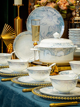 餐具集家用2025新景德镇陶瓷碗中国餐具碗和筷子家庭暖餐具碗和盘