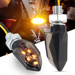 オートバイledミニターンランプ5ledターンシグナルランプに適用e-mark改造ledミニターンランプ12vイエローライト