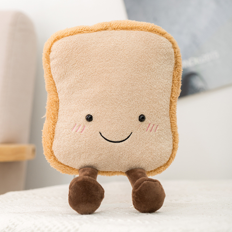 Simulación de tostadas pretzel almohada juguetes de peluche al por mayor transfronterizos bocadillos pan cuento muñeca calmante colgante