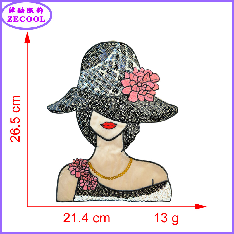 Moda tela bordado accesorios de ropa bordado perlas chicas calaveras mexicanos personajes sequillas bordado accesorios de ropa