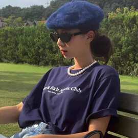 韩代博主fever同款珍珠项链女 2022新款法式高级气质感珍珠锁骨链