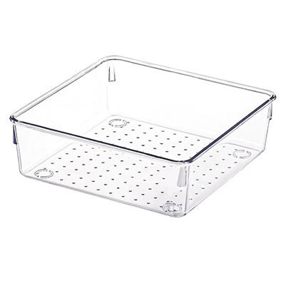 Transparent Storage Box Set, Multi-Size PET/PS Organizers for Dressing Table, Stackable