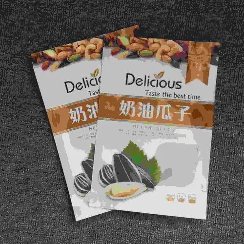 工厂直销定制图片印刷奶油瓜子三边封食品包装袋