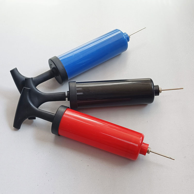 雷力6寸铁杆便携打气筒手动多功能篮球打气筒手推瑜伽球充气筒