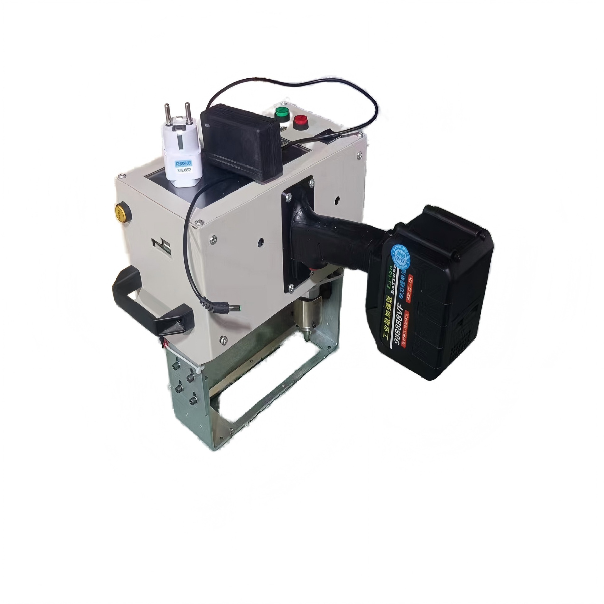 Máquina de marcado eléctrica de mano pequeña, máquina de codificación de impresión de acero, piezas de acero para moldes, brida de placa de acero, máquina de grabado de estructura de acero