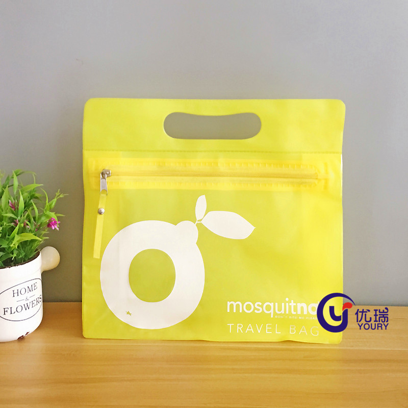 立体手套PVC拉链化妆品袋 磨砂PVC洗漱用品软包装袋 防水