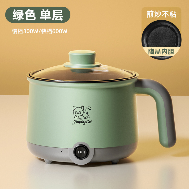 Серо-зеленый кастрюля с антипригарным покрытием