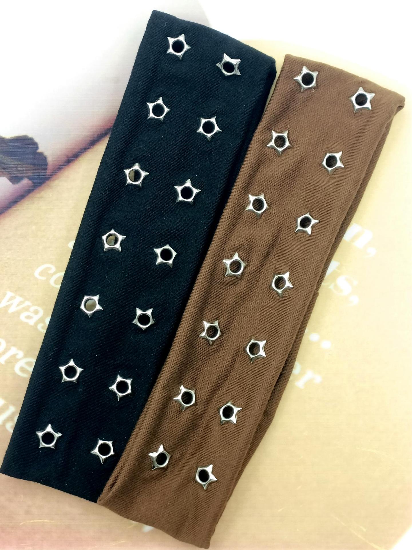 HW250301-22.5x6cm弹力布+14五角星气眼朋克