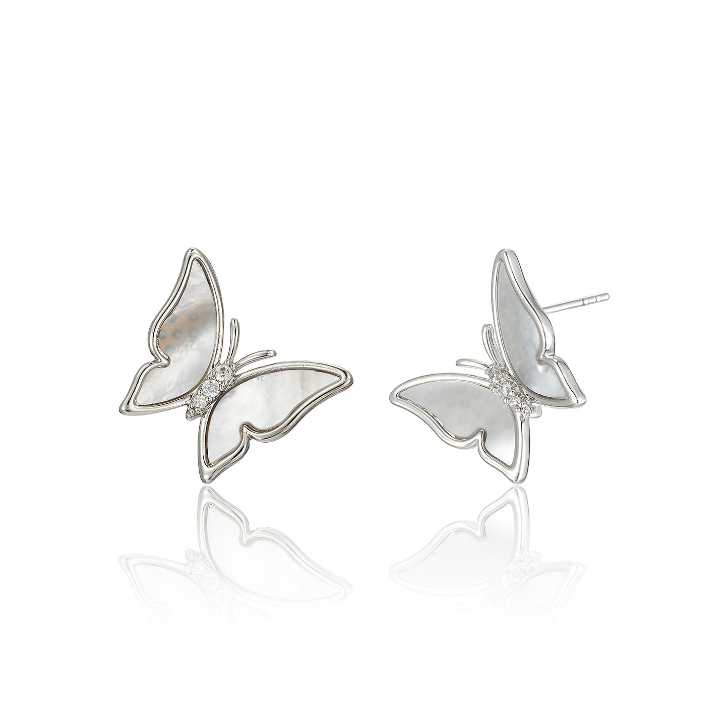 Xuping verano brillante mariposa frita pernos de nicho simple diseño suave aretes de viento pequeño temperamento pendientes mujeres