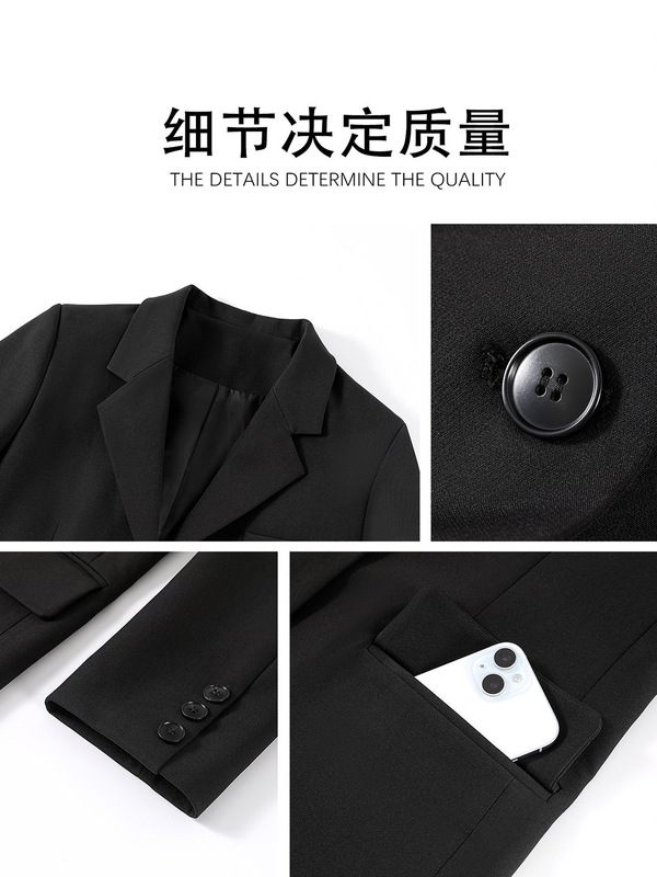 黑色西装外套女秋季2025新款小个子韩系高级感穿搭休闲正装薄西服|undefined