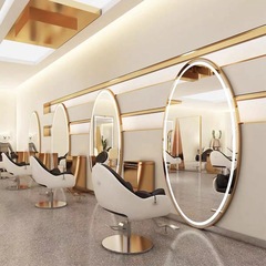 理髪店ミラー、ヘアサロン専用全身ミラー、LEDライトミラー、ミラーテーブル、壁掛け片面壁掛けミラーメーカー