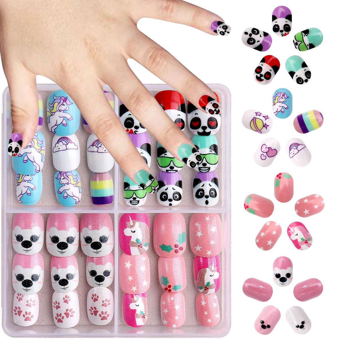 Set de manicura para niños ZHJP-451 (incluye 3 pegamentos de gelatina gratis + pequeñas limas de pulido)