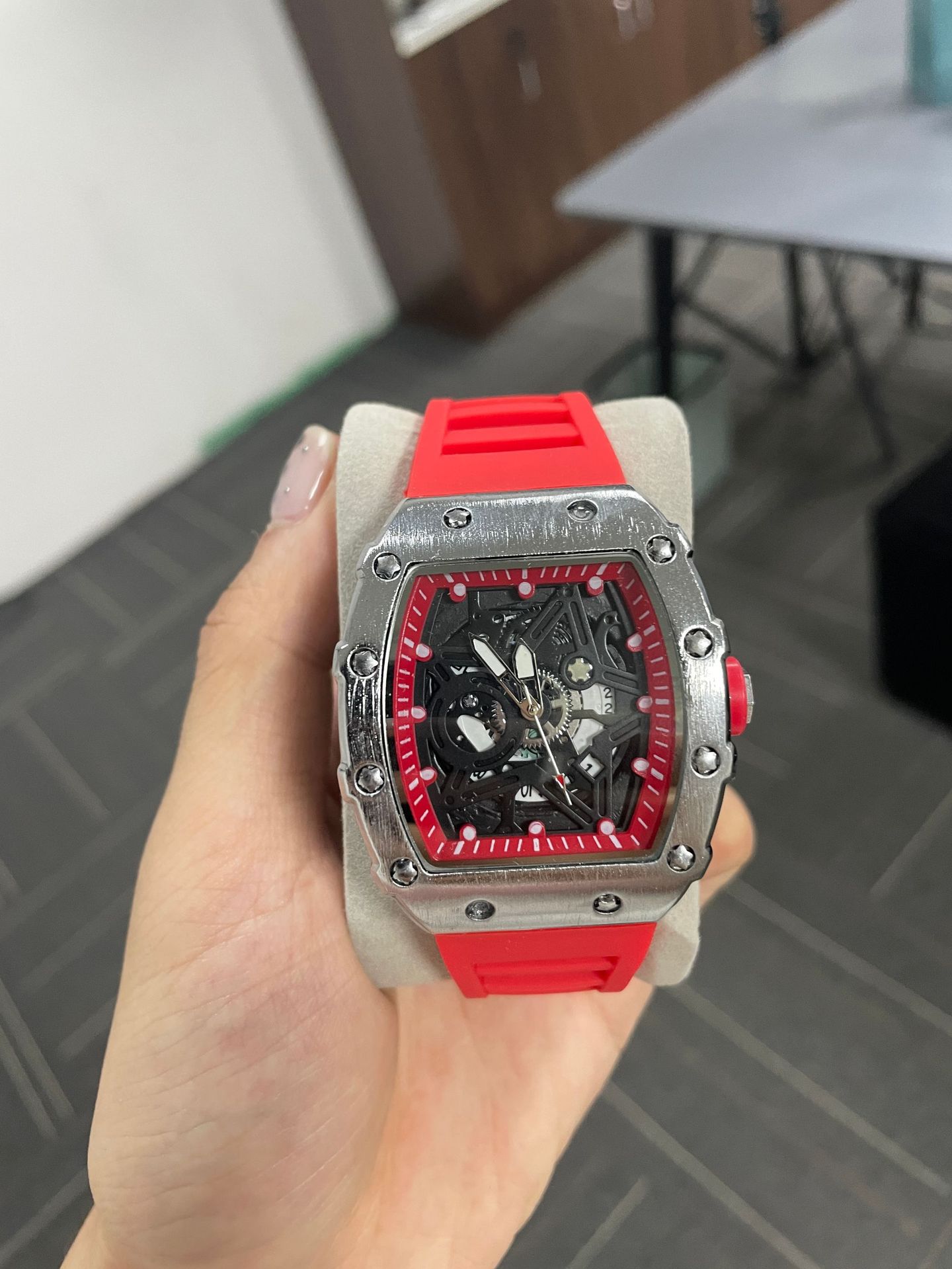 Men's Mechanical Watch Barrel Shaped Luminous Automatic Luxury_voghion.com