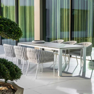Nordic Outdoor Dining Table and Chairs, Leisure Balcony, Creative Courtyard, Simple Rattan Chair Three-Piece Combination, Outdoor Open-Air Furniture
