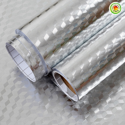 kitchen Anti-oil paste High temperature resistance cupboard Lampblack Wall stickers dustproof Moisture-proof waterproof aluminum foil Sticker thickening