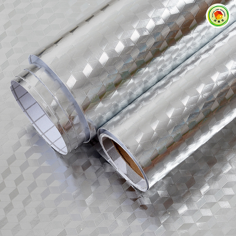 kitchen Anti-oil paste High temperature resistance cupboard Lampblack Wall stickers dustproof Moisture-proof waterproof aluminum foil Sticker thickening