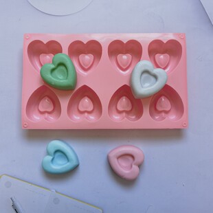 8-piece love donut 130 silicone mold cake ice cream pudding dessert mold soap baking utensils