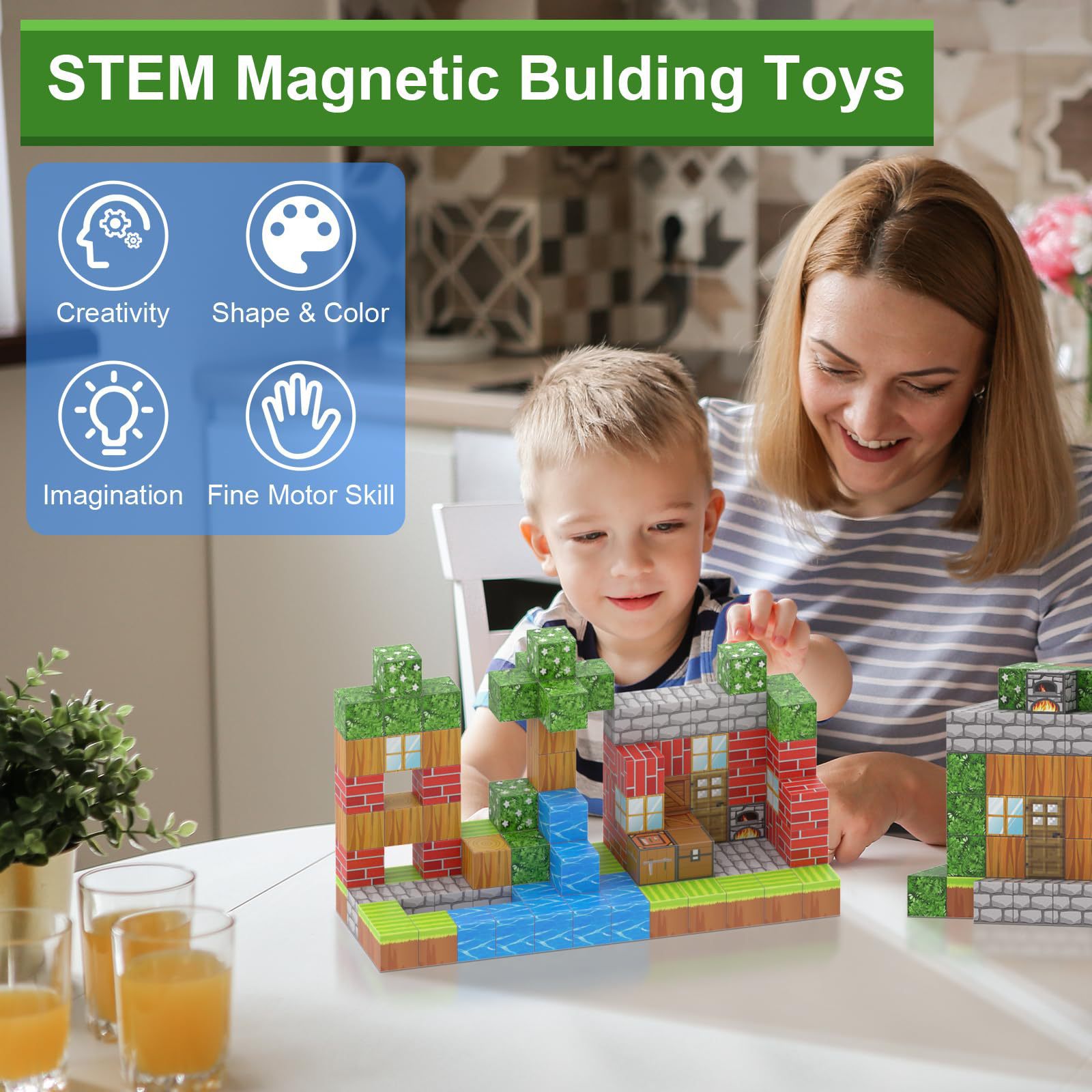 Stem, magnetic constructor, set, wholesale