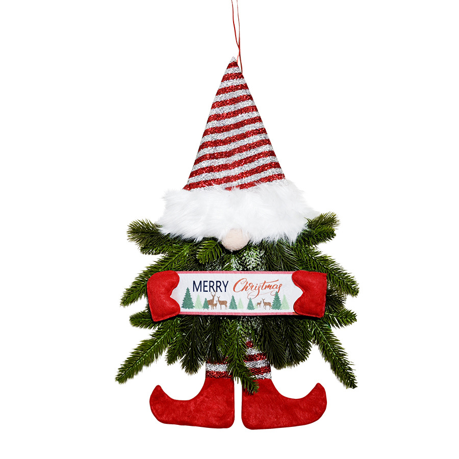 Suministros de decoración navideña guirnalda navideña Piernas Largas Anciano sin rostro colgante de Navidad colgante de pared colgante de puerta
