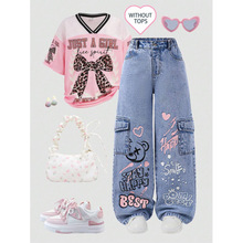 O 36207 Kids Wide Leg Jeans ��ͯ����ţ�п�羳����ͨ����