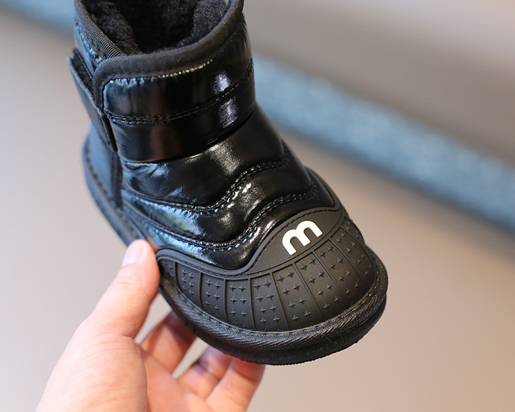 Children's Snowy Boots 2023 Winter Girls' Cotton Boots Warm and Waterproof Boys' Short Boots with Plush and Thickened_voghion.com