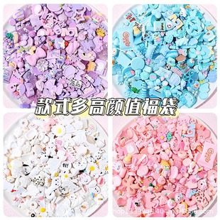 Cream glue diy material bag hairpin hairpin mirror stationery box photo frame handmade small decorative resin accessories