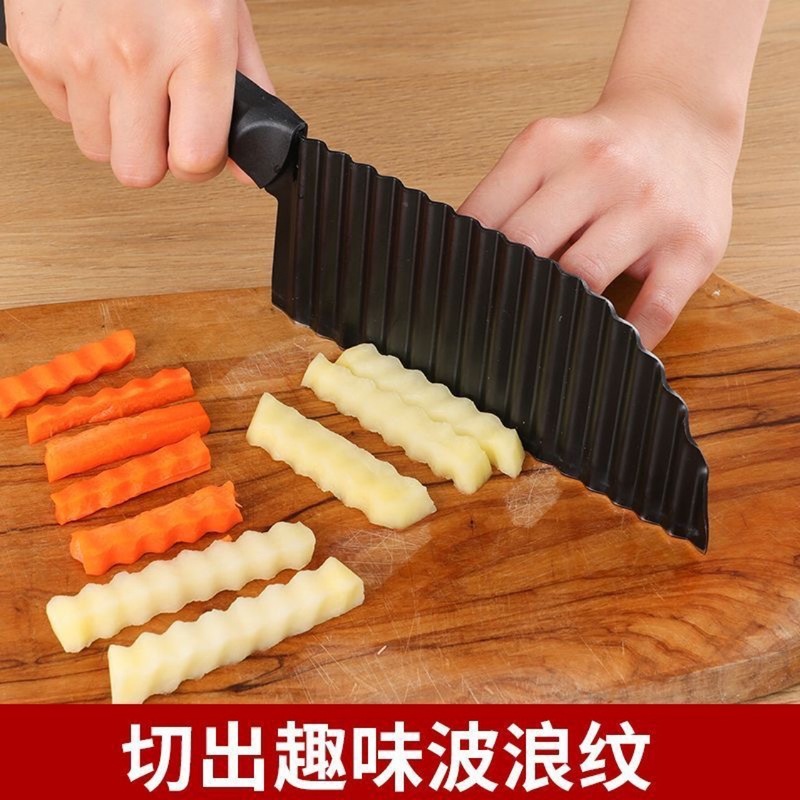 ステンレス製の波型ポテトカッター、野菜や果物を波状にカット、家庭用ポテトカッター、ポテトの花切り|undefined