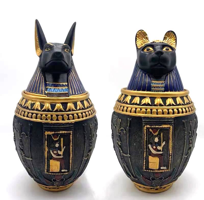 Pet urn Egyptian pharaoh style pet cat d...