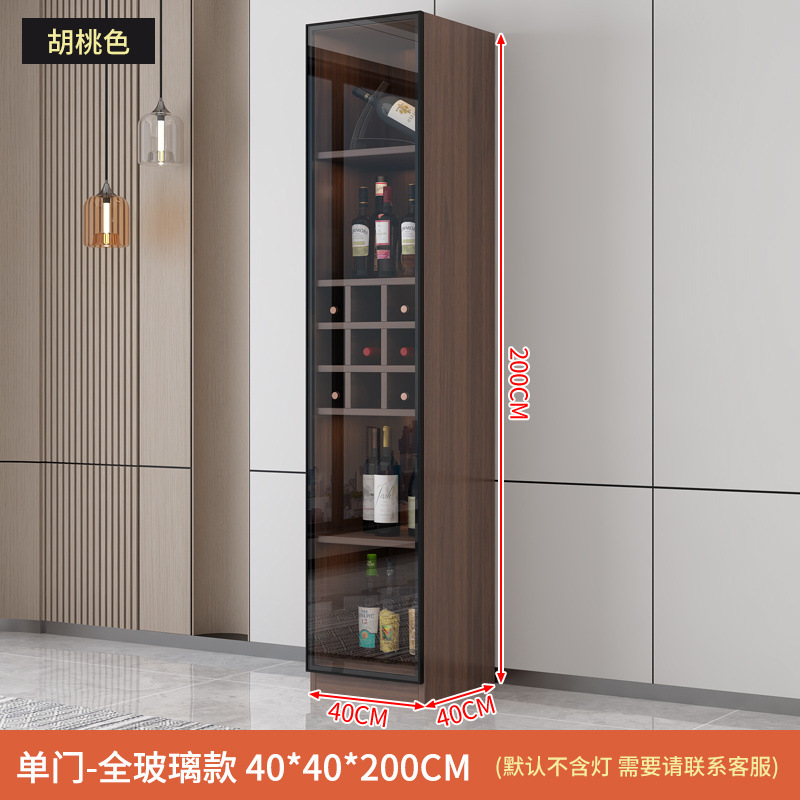 Однодверная модель из цельного стекла. Винный шкаф шириной 40 см.