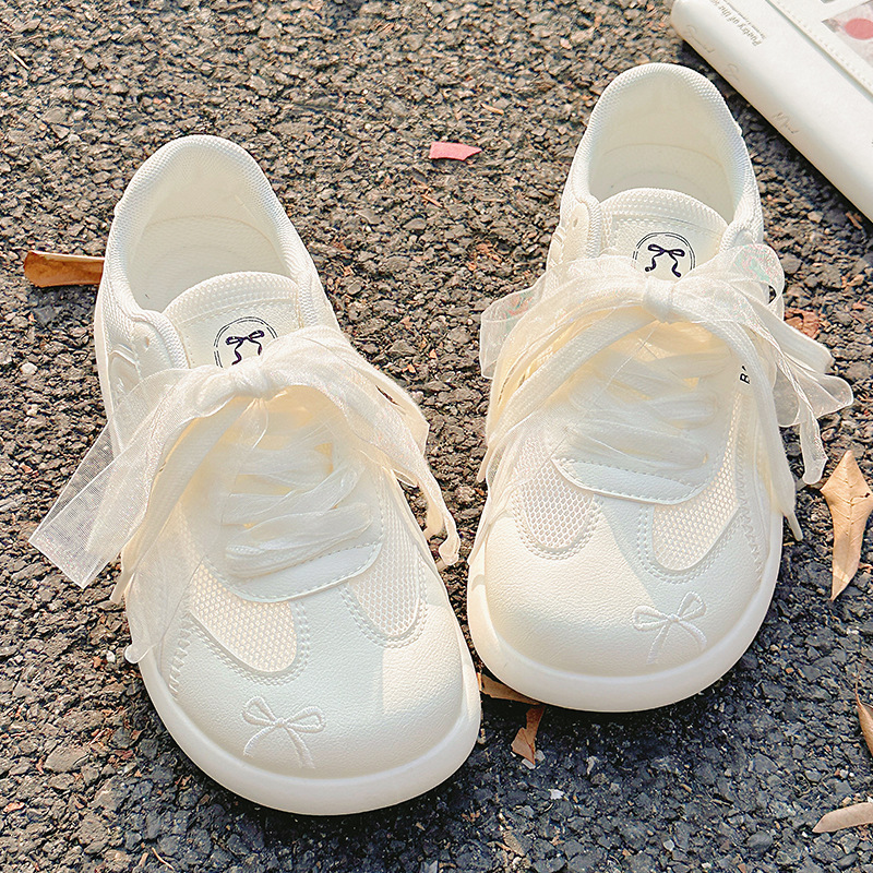 Summer White Shoes Are Breathable and Not Stuffy, Versatile Ballet Style Mesh Panel Shoes Baidika 88-6009 Drop Shipping