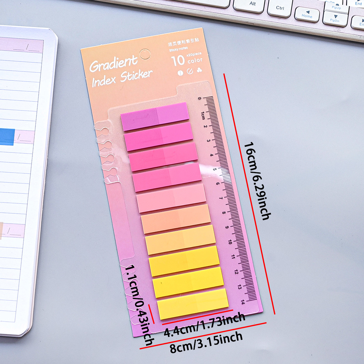 Venta al por mayor transfronteriza Xiyin Morandi Color Pet Post-it Pegatinas de índice transparente Pegatinas de notas adhesivas