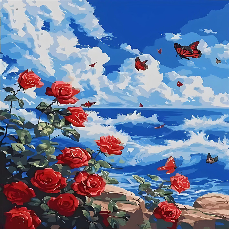 Street Stall 1000 Piece Paper Puzzle Kidsren's Educational Adult Animation with Glue Scraper Night Market Popular Handmade